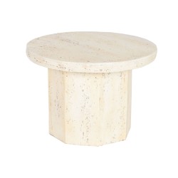 Βοηθητικό Τραπεζάκι Home ESPRIT Μπεζ Μαγνήσιο 60 x 60 x 41,9 cm