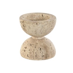 Κηροπήγιο Home ESPRIT Μπεζ Μαγνήσιο 12 x 12 x 12,7 cm