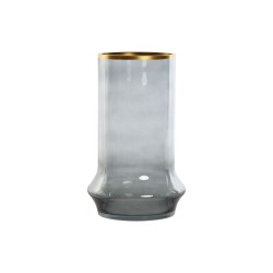Κηροπήγιο Home ESPRIT Μπλε Χρυσό Κρυστάλλινο 21 x 21 x 35 cm