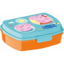 Κουτί για Sandwich Peppa Pig Having Fun Ανοιχτό Ροζ 17 x 5,6 x 13,3 cm