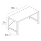 Γραφείο EDM 75195 Μαύρο Ξύλο Μέταλλο 120 x 60 x 74 cm Γραφείο EDM 75195 Μαύρο Ξύλο Μέταλλο 120 x 60 x 74 cm