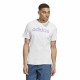 Ανδρική Μπλούζα με Κοντό Μανίκι Adidas Essentials Λευκό Ανδρική Μπλούζα με Κοντό Μανίκι Adidas Essentials Λευκό