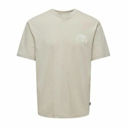 Ανδρική Μπλούζα με Κοντό Μανίκι Only & Sons Onskylan Rlx Icon Θερμό Λευκό