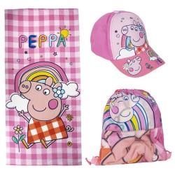 Παιδικό Σετ Καλοκαιριού Peppa Pig Ροζ 3 Τεμάχια