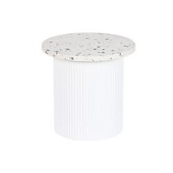 Βοηθητικό Τραπέζι Home ESPRIT Λευκό Ξύλο MDF Terrazzo 40 x 40 x 37,5 cm