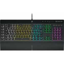 Πληκτρολόγιο Παιχνιδιού Corsair K55 RGB PRO Μαύρο Ισπανικό Qwerty Πληκτρολόγιο Παιχνιδιού Corsair K55 RGB PRO Μαύρο Ισπανικό Qwerty