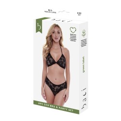 Σετ Εσωρούχων Baci Lingerie Bra & Panty Μαύρο (S/M)