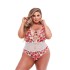 Body Baci Lingerie Floral & Lace Λευκό Πολύχρωμο XL Queen