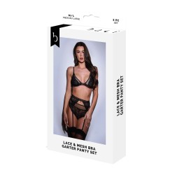 Σετ Εσωρούχων Baci Lingerie Μαύρο 3 Τεμάχια (S/M)