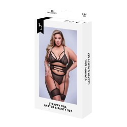 Σετ Εσωρούχων Baci Lingerie Μαύρο 3 Τεμάχια (Queen)
