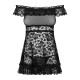 Babydoll Obsessive Flores Μαύρο S/M Babydoll Obsessive Flores Μαύρο S/M
