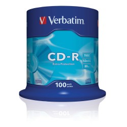 CD-R Verbatim 43411 52x 700 MB (100 Μονάδες)