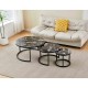 Βοηθητικό Τραπεζάκι Home ESPRIT Μαύρο 80 x 80 x 1 cm Βοηθητικό Τραπεζάκι Home ESPRIT Μαύρο 80 x 80 x 1 cm