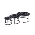 Βοηθητικό Τραπεζάκι Home ESPRIT Μαύρο 80 x 80 x 1 cm