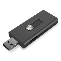 Συσκευή Ανάγνωσης Καρτών KSIX Micro SD Μαύρο