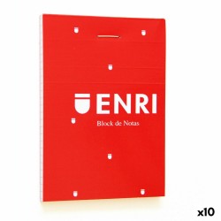 σημειωματάριο ENRI Κόκκινο A7 80 Φύλλα 4 mm (x10)
