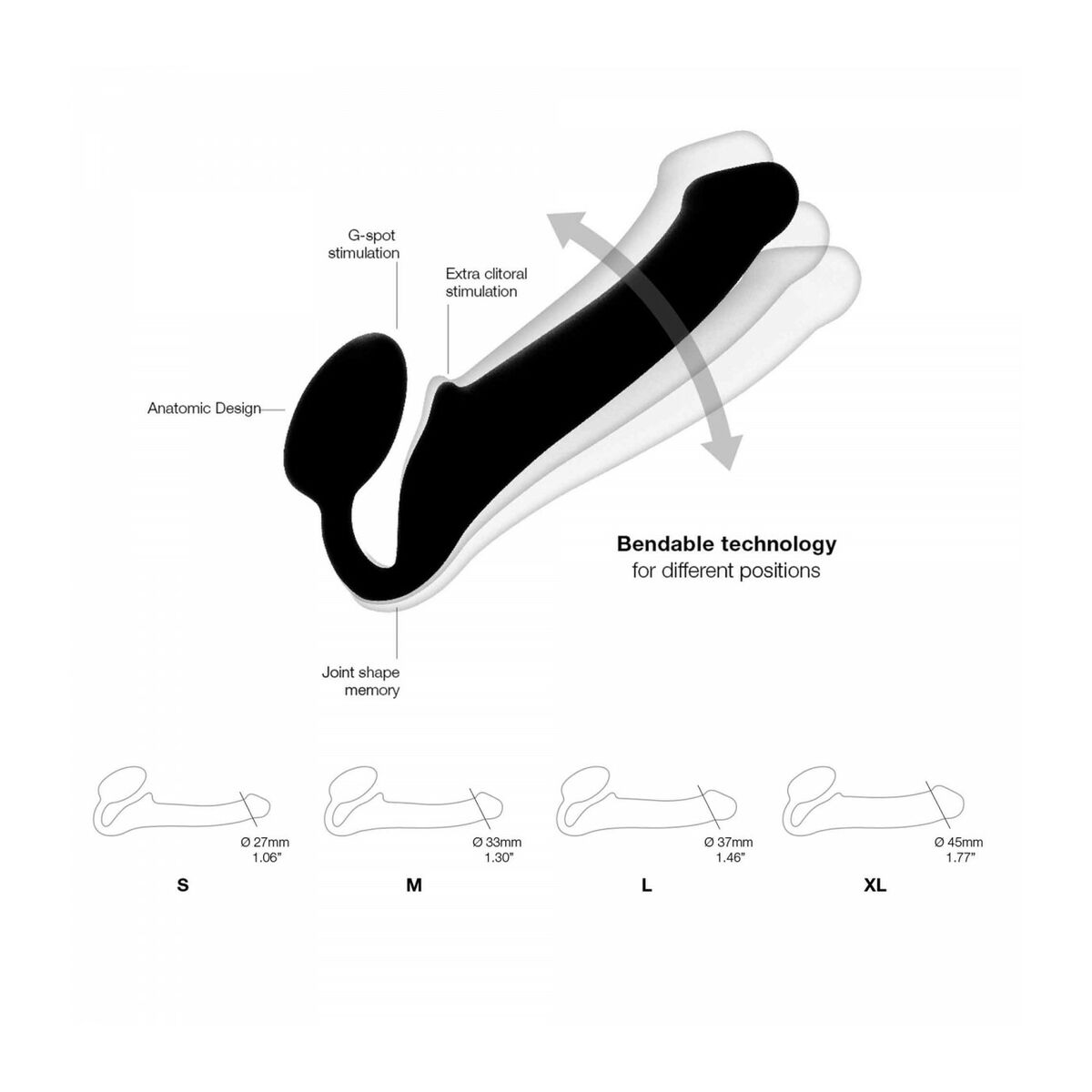 Λουρί για Νεοφερμένους Semi-Realistic Bendable Strap-on-me 6013236 Λουρί για Νεοφερμένους Semi-Realistic Bendable Strap-on-me 6013236