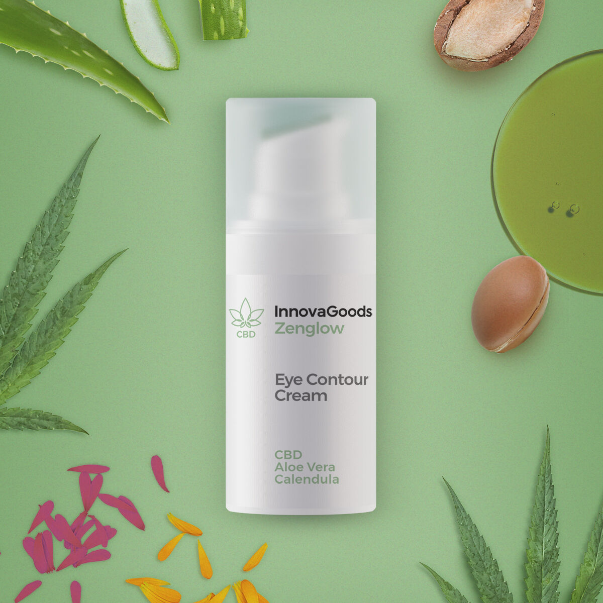 Περίγραμμα Ματιών CBD Zenglow InnovaGoods 15 ml Περίγραμμα Ματιών CBD Zenglow InnovaGoods 15 ml