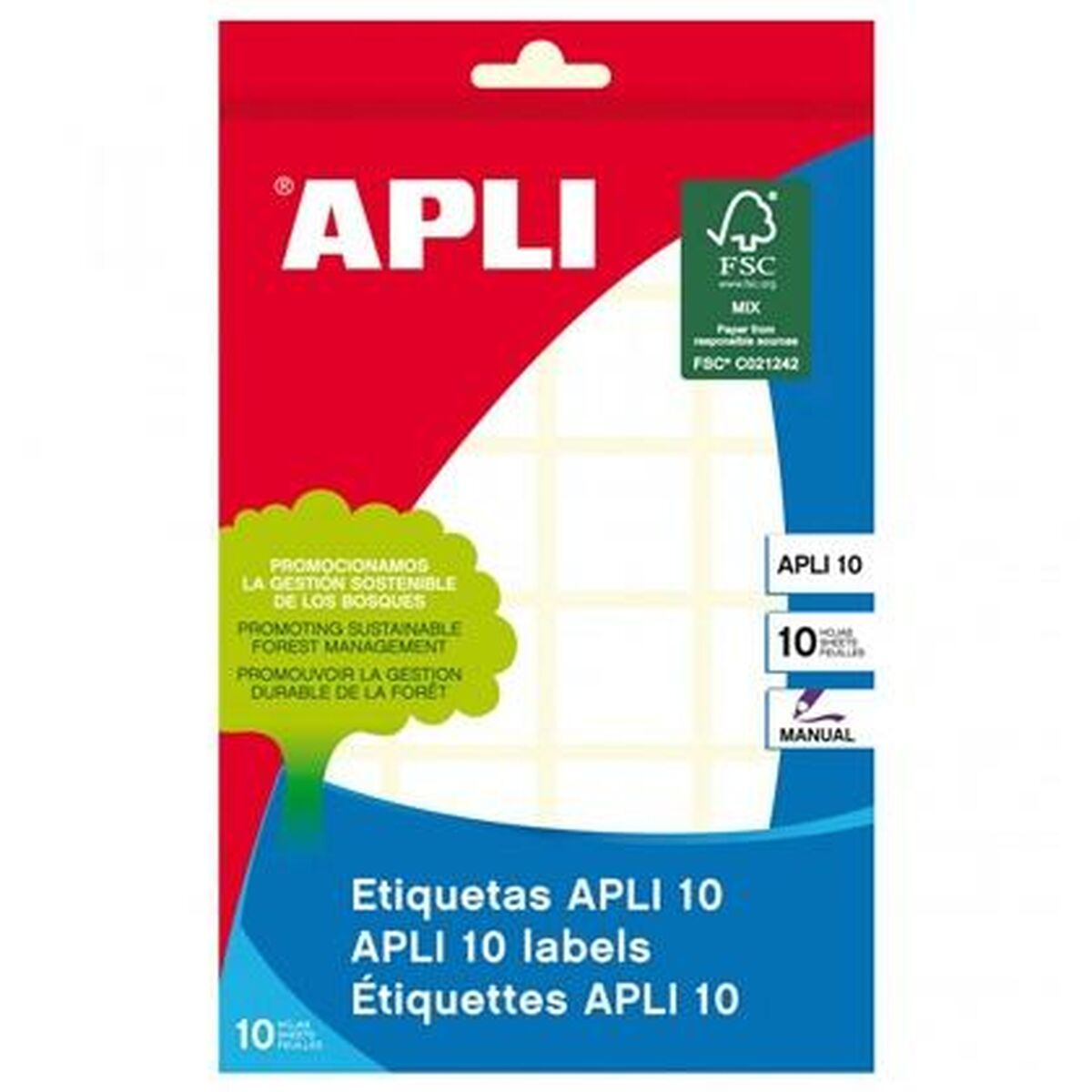 Ετικέτες Apli Λευκό 10 Φύλλα (x10) Ετικέτες Apli Λευκό 10 Φύλλα (x10)