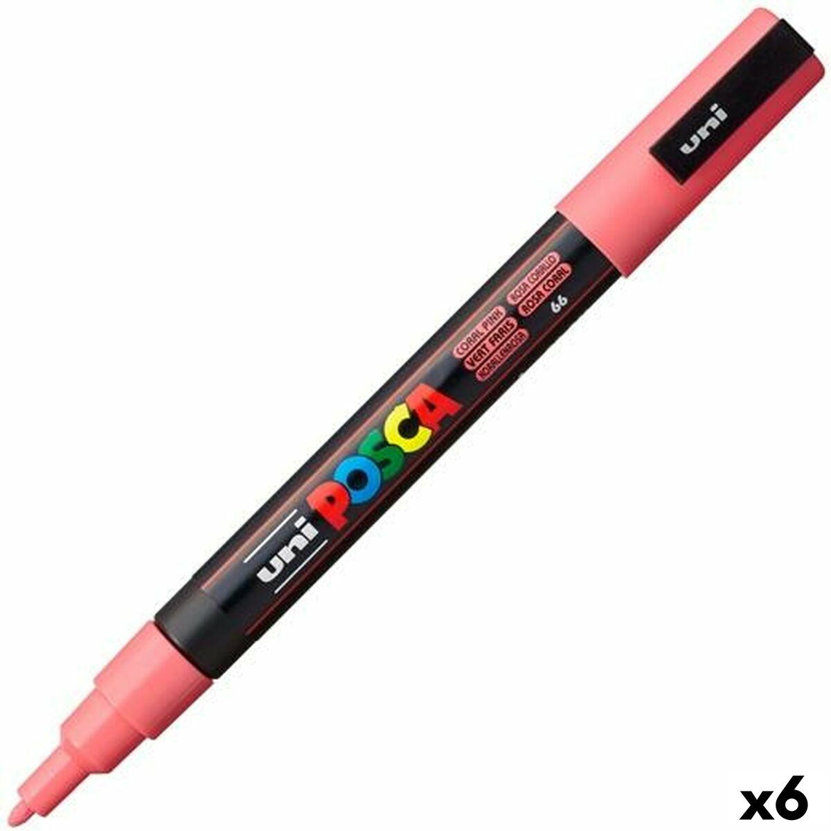Ακρυλικό δείκτη χρώματος POSCA PC-3M Κοράλι 0,9-1,3 mm (x6) Ακρυλικό δείκτη χρώματος POSCA PC-3M Κοράλι 0,9-1,3 mm (x6)
