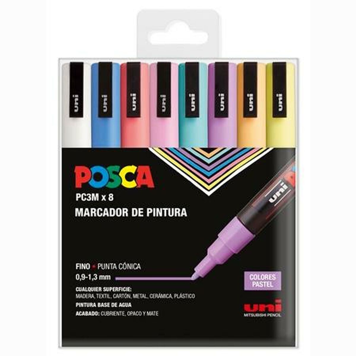 Ακρυλικό δείκτη χρώματος POSCA PC-3M/8C Κέικ 0,9-1,3 mm 8 Τεμάχια Ακρυλικό δείκτη χρώματος POSCA PC-3M/8C Κέικ 0,9-1,3 mm 8 Τεμάχια