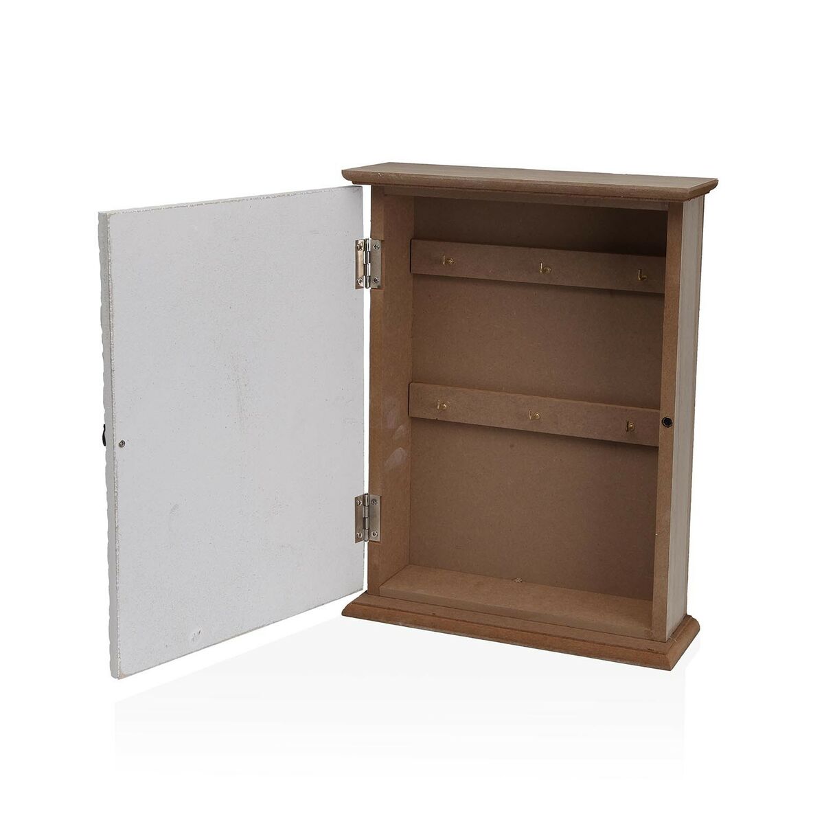 Ντουλάπα για κλειδιά Versa Λευκό 6 x 26,5 x 20 cm Τρυαντάφυλλα Ντουλάπα για κλειδιά Versa Λευκό 6 x 26,5 x 20 cm Τρυαντάφυλλα