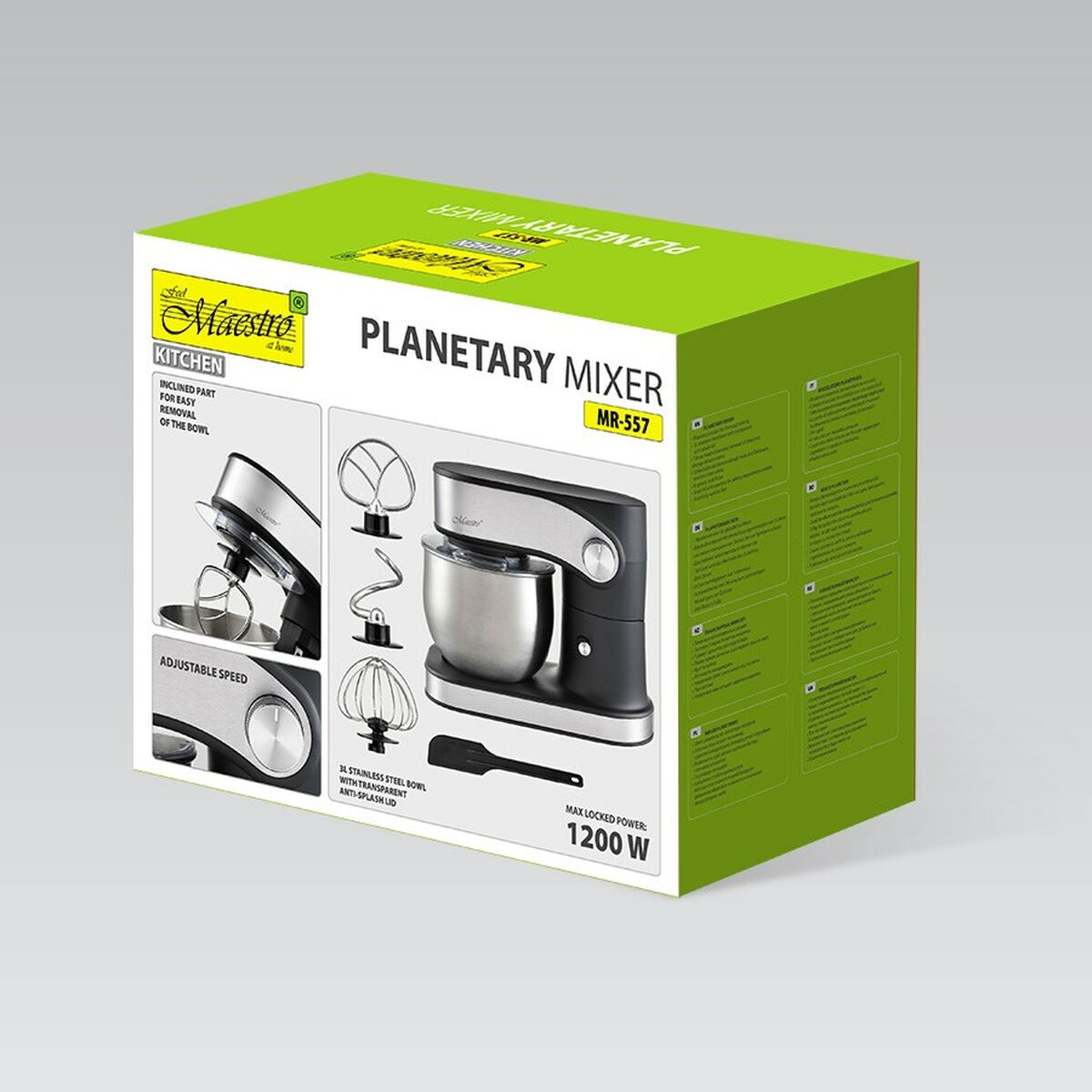 Επεξεργαστής Τροφίμων Feel Maestro MR-557 Μαύρο Ασημί 1200 W 3 L Επεξεργαστής Τροφίμων Feel Maestro MR-557 Μαύρο Ασημί 1200 W 3 L