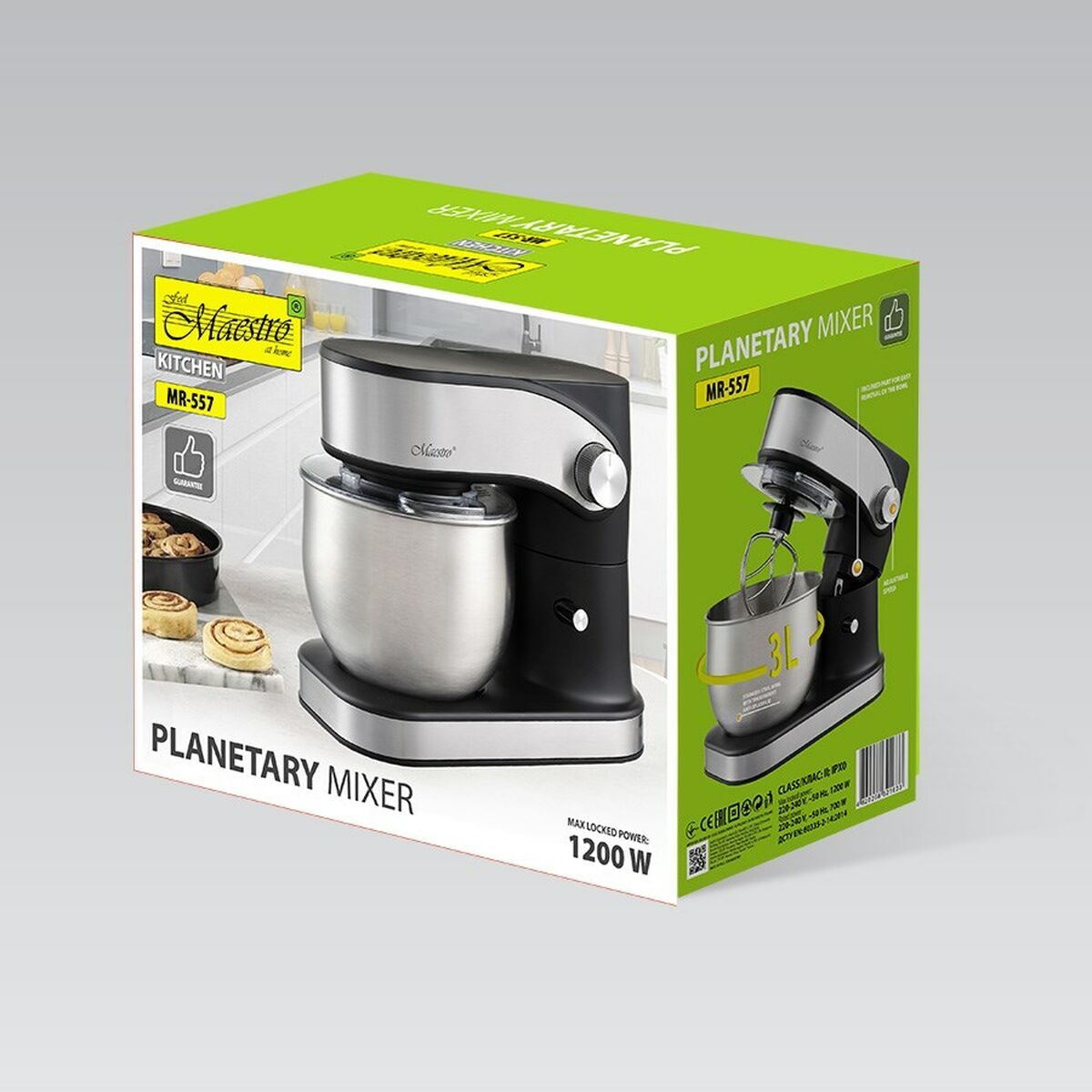 Επεξεργαστής Τροφίμων Feel Maestro MR-557 Μαύρο Ασημί 1200 W 3 L Επεξεργαστής Τροφίμων Feel Maestro MR-557 Μαύρο Ασημί 1200 W 3 L