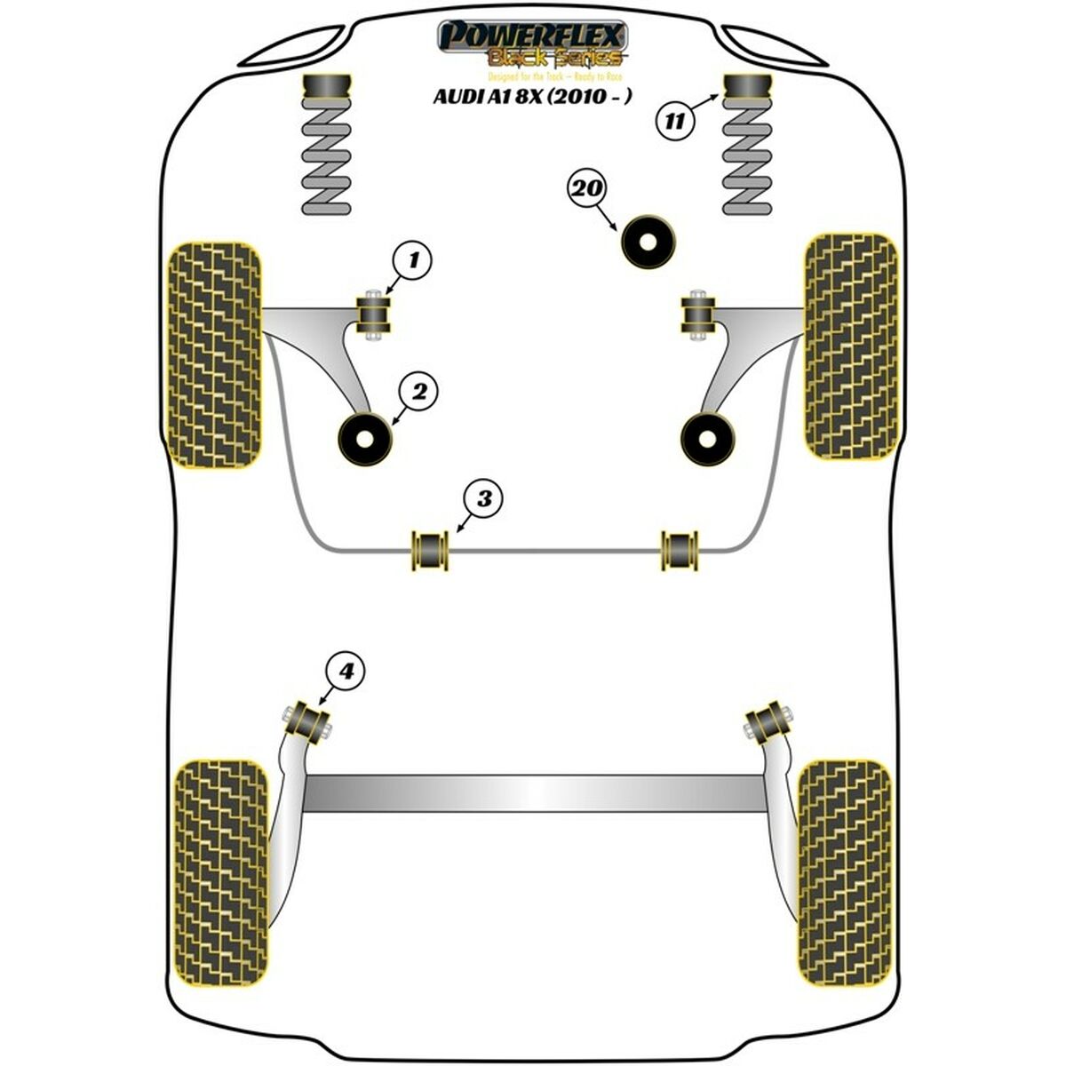 Silentblock Powerflex PFF85-1202 Πίσω Σασί Silentblock Powerflex PFF85-1202 Πίσω Σασί