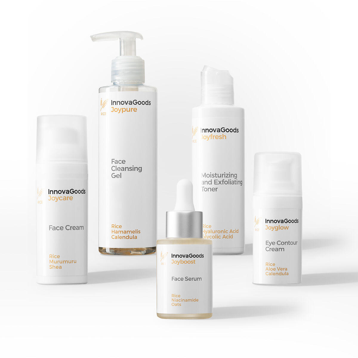 Πακέτο Ρουτίνας Προσώπου Rice InnovaGoods