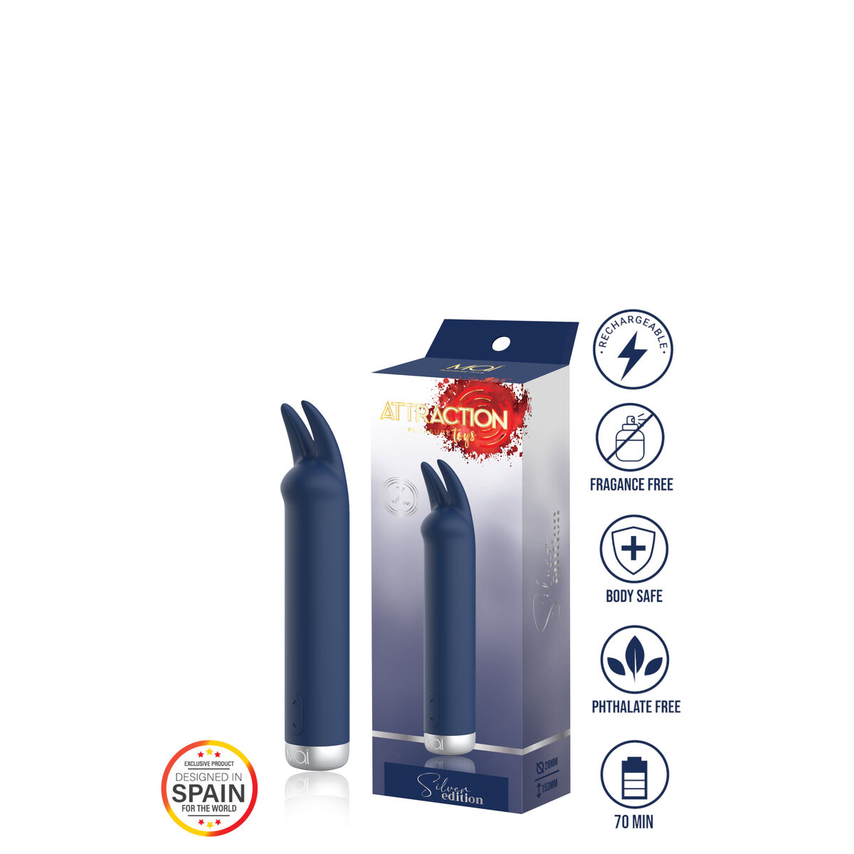Διεγέρτης κλειτορίδας Attraction Mai Pleasure Toys Μπλε Διεγέρτης κλειτορίδας Attraction Mai Pleasure Toys Μπλε