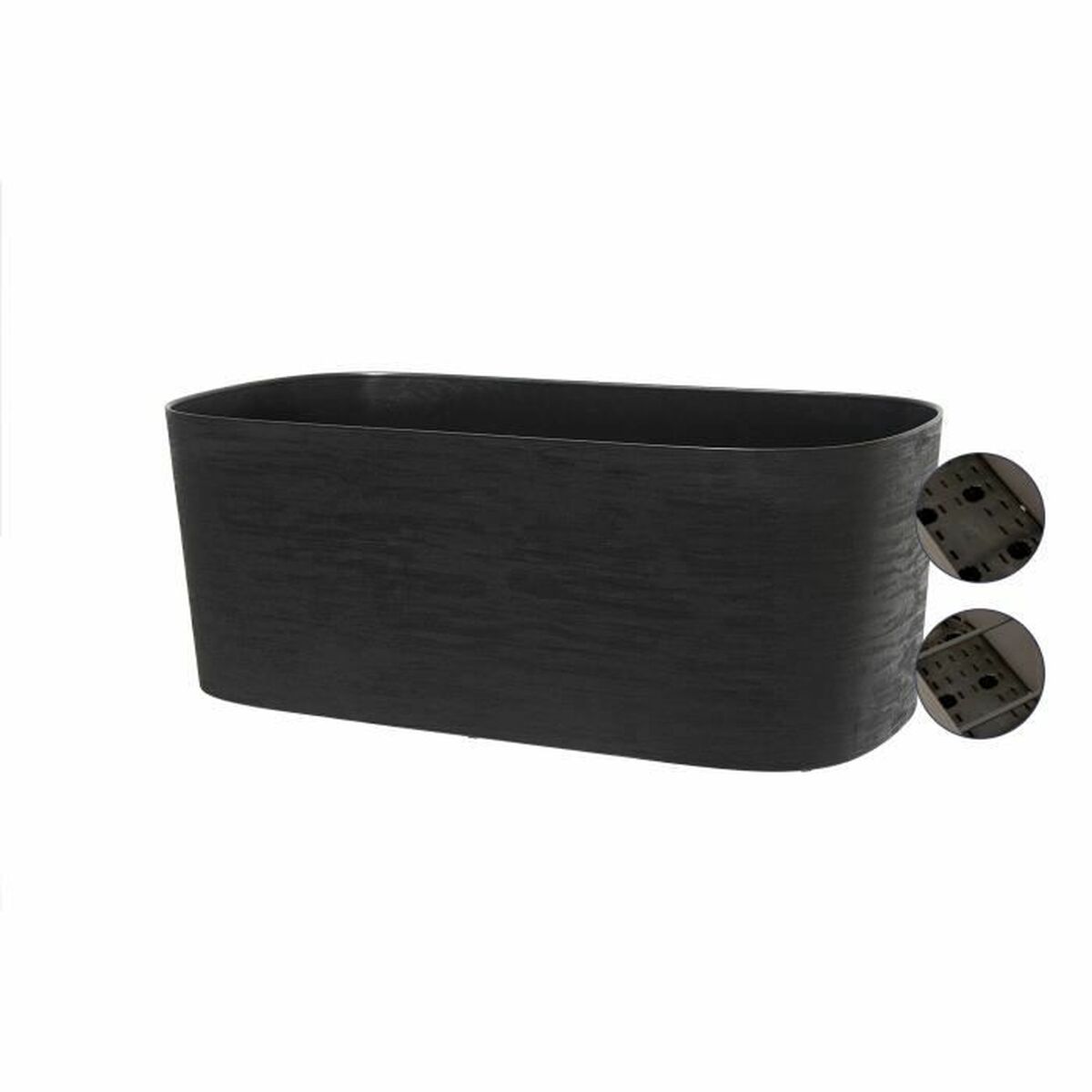 Αυτοποτιζόμενο Φυτευτή Garden ID Μαύρο 80 x 38 cm Αυτοποτιζόμενο Φυτευτή Garden ID Μαύρο 80 x 38 cm