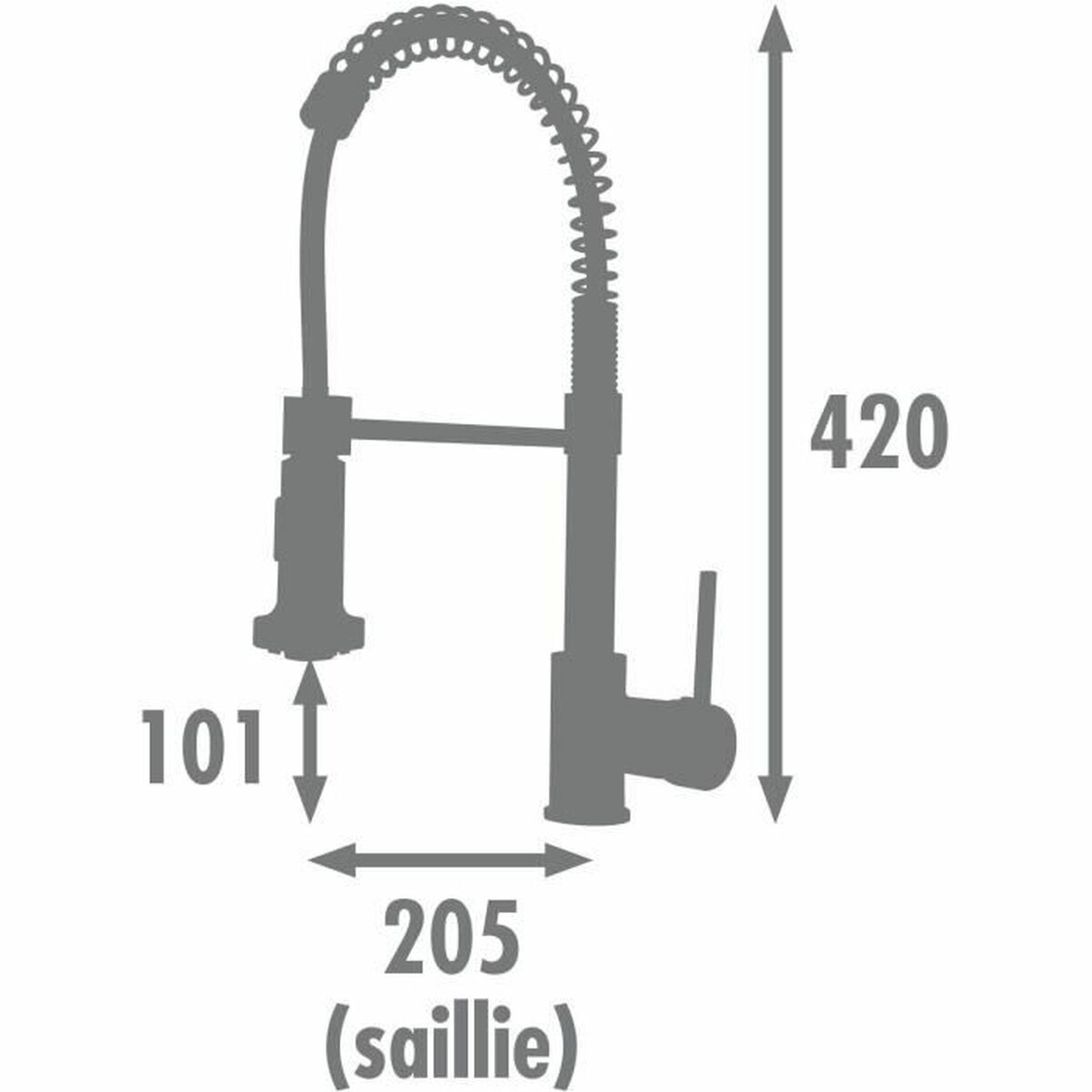 Kitchen Tap Rousseau OPUS Γκρι Chrome Kitchen Tap Rousseau OPUS Γκρι Chrome
