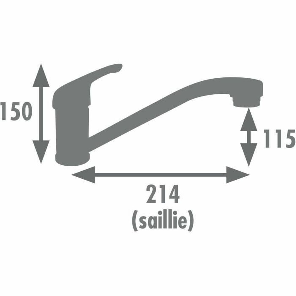 Kitchen Tap Rousseau SUN NF Γκρι Ασημί Kitchen Tap Rousseau SUN NF Γκρι Ασημί