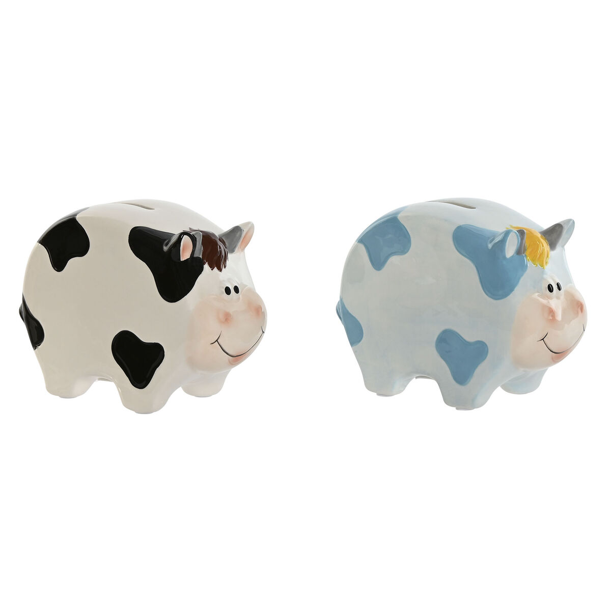 Kουμπαράς Home ESPRIT Dolomite Αγελάδα 16 X 7,5 X 12,5 cm (x2) Kουμπαράς Home ESPRIT Dolomite Αγελάδα 16 X 7,5 X 12,5 cm (x2)