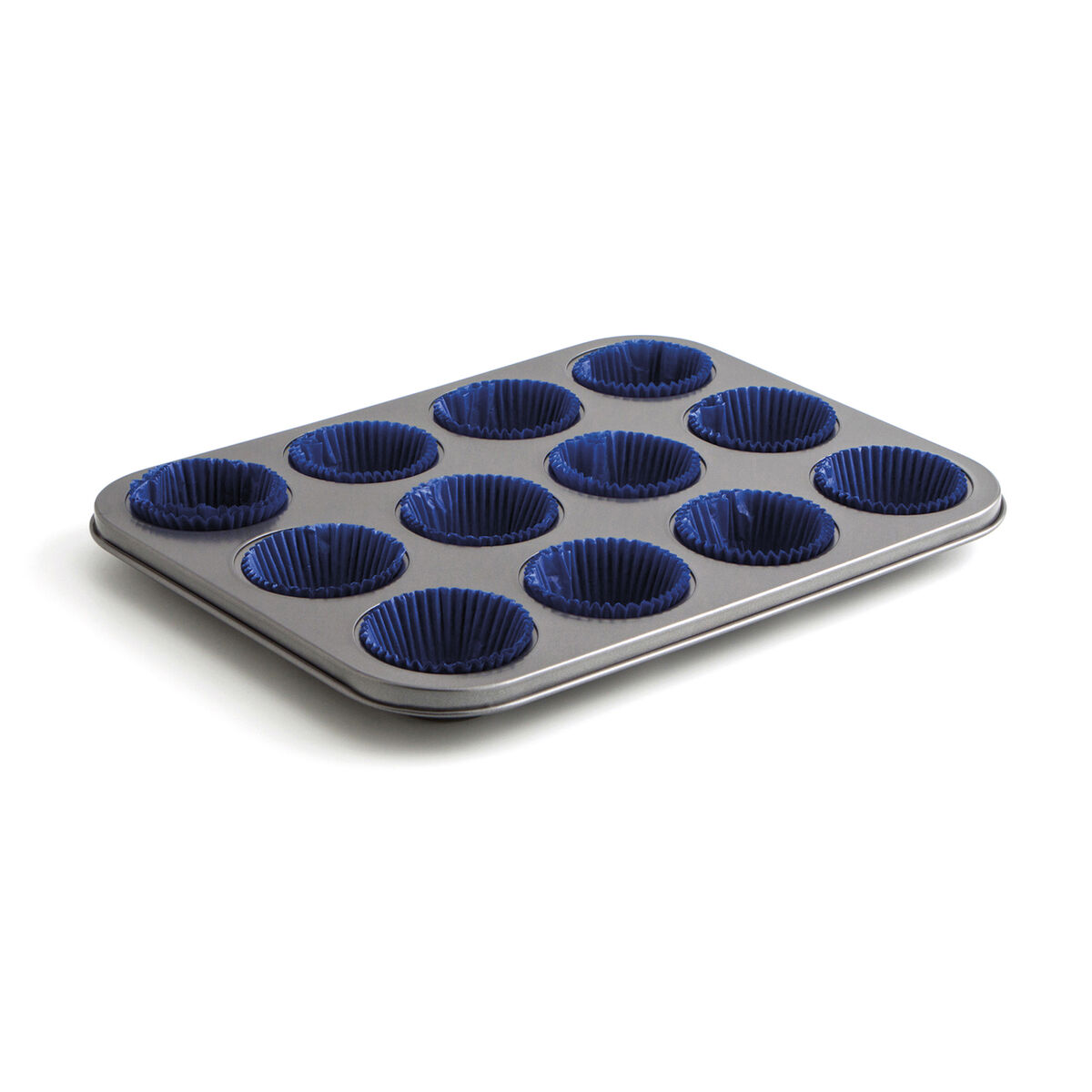 Καλούπια για Muffins Quid Sweet Grey Μαύρο 36 x 17 x 3 cm (12 Μονάδες) Καλούπια για Muffins Quid Sweet Grey Μαύρο 36 x 17 x 3 cm (12 Μονάδες)
