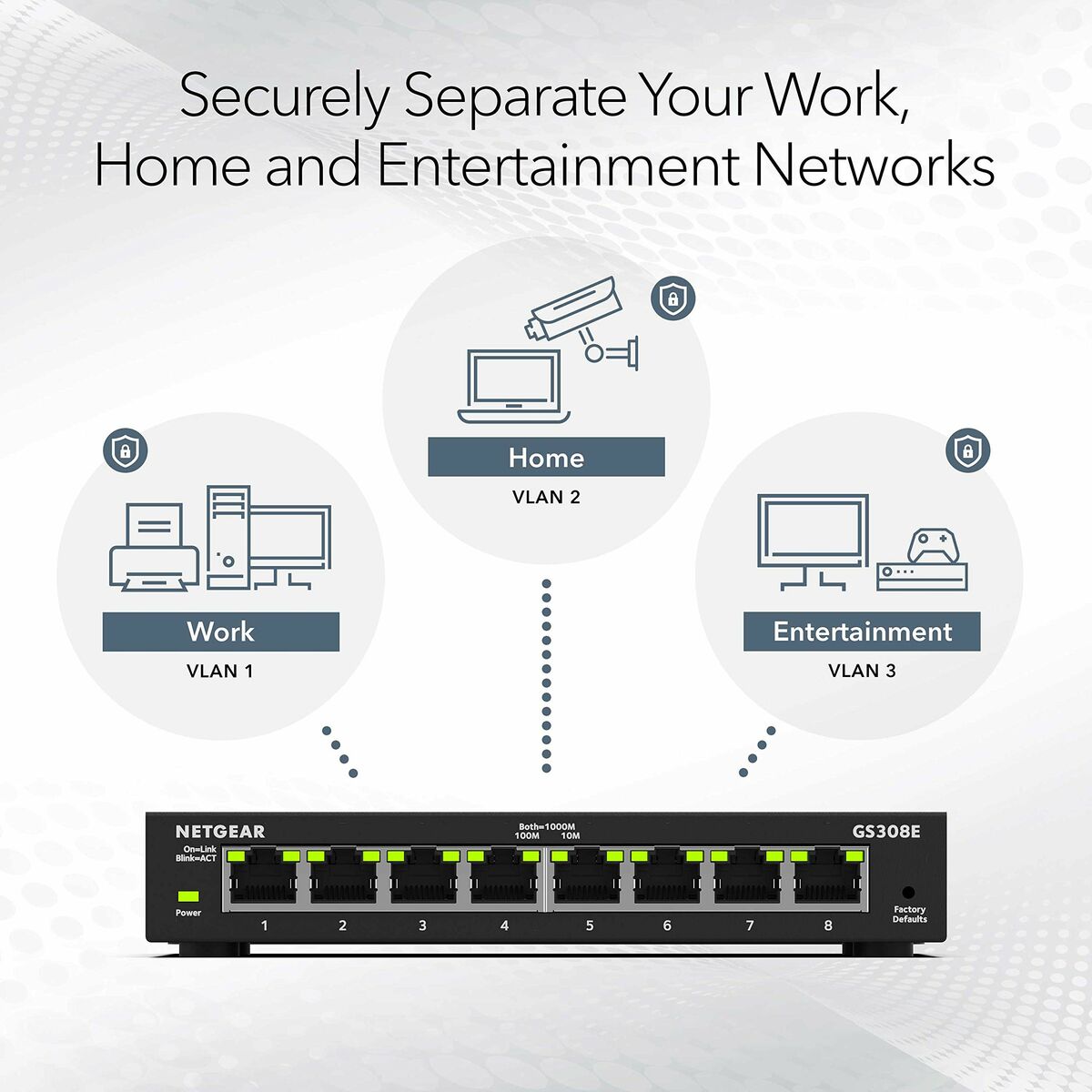 Καλώδιο USB Netgear GS308E-400EUS Μαύρο