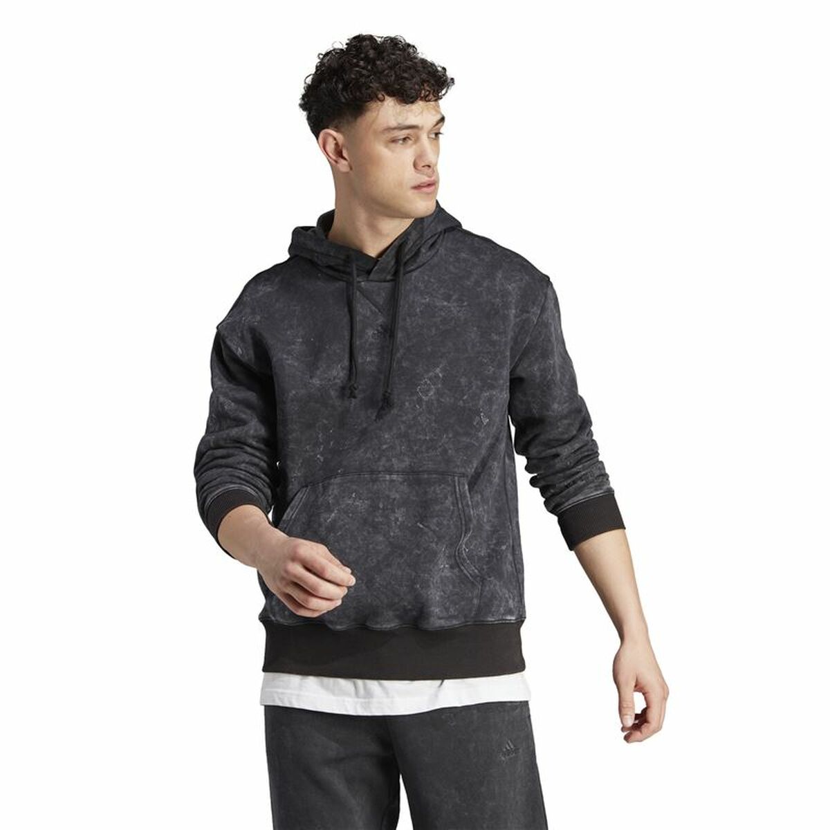Ανδρικό Φούτερ με Κουκούλα Adidas IJ6929 Μαύρο Ανδρικό Φούτερ με Κουκούλα Adidas IJ6929 Μαύρο