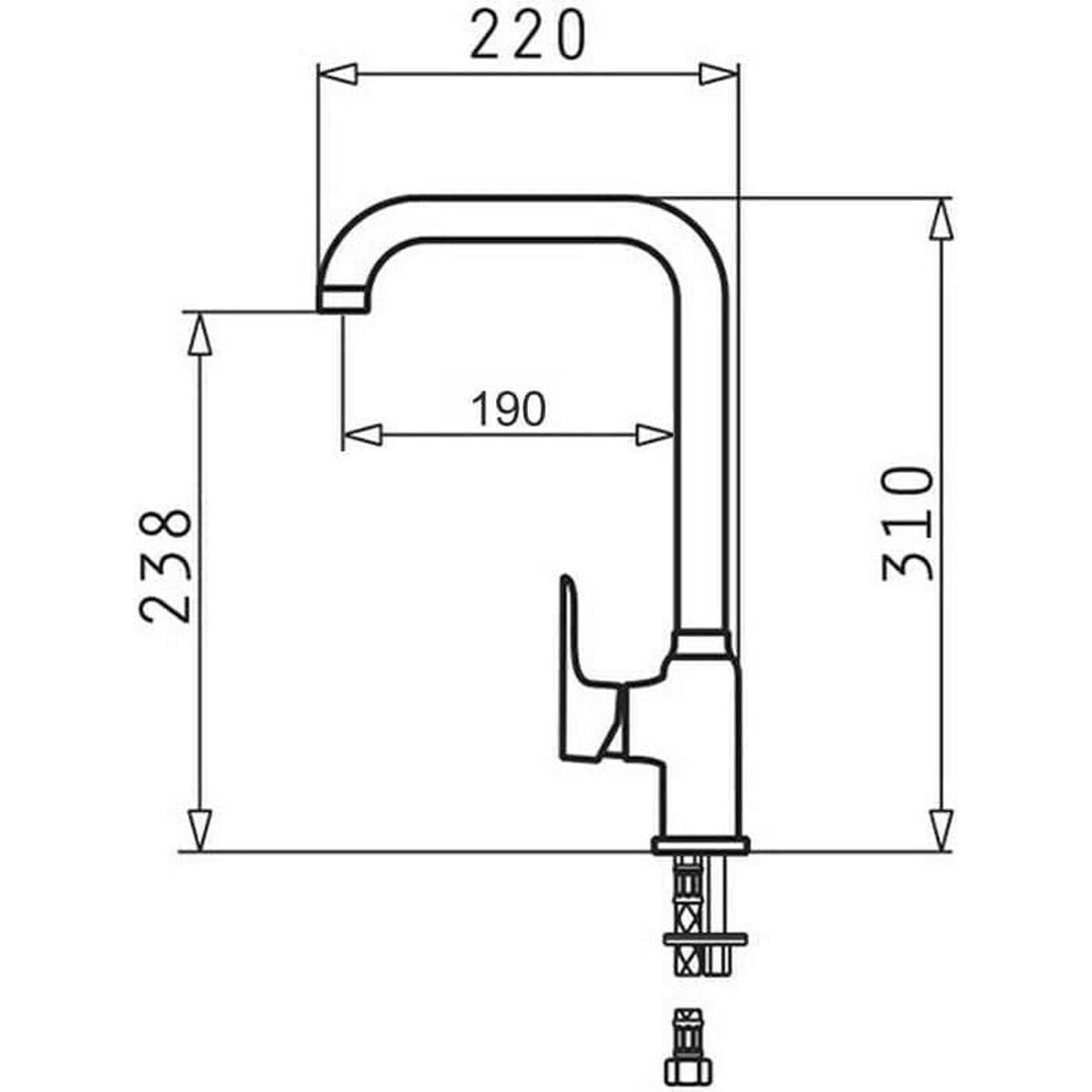 Kitchen Tap Pyramis 090 923 138 Βανίλια Kitchen Tap Pyramis 090 923 138 Βανίλια