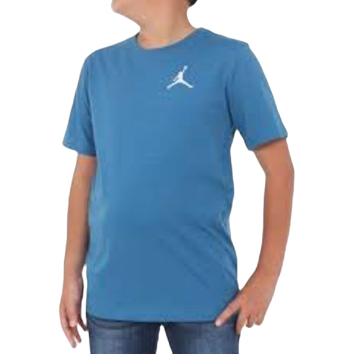 Παιδικό Μπλούζα με Κοντό Μανίκι Nike JDB JUMPMAN AIR EMB 95A873 U1R Μπλε Παιδικό Μπλούζα με Κοντό Μανίκι Nike JDB JUMPMAN AIR EMB 95A873 U1R Μπλε