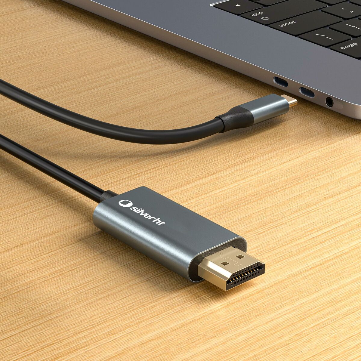 Καλώδιο USB-C σε HDMI Silver HT LOGAN Μαύρο