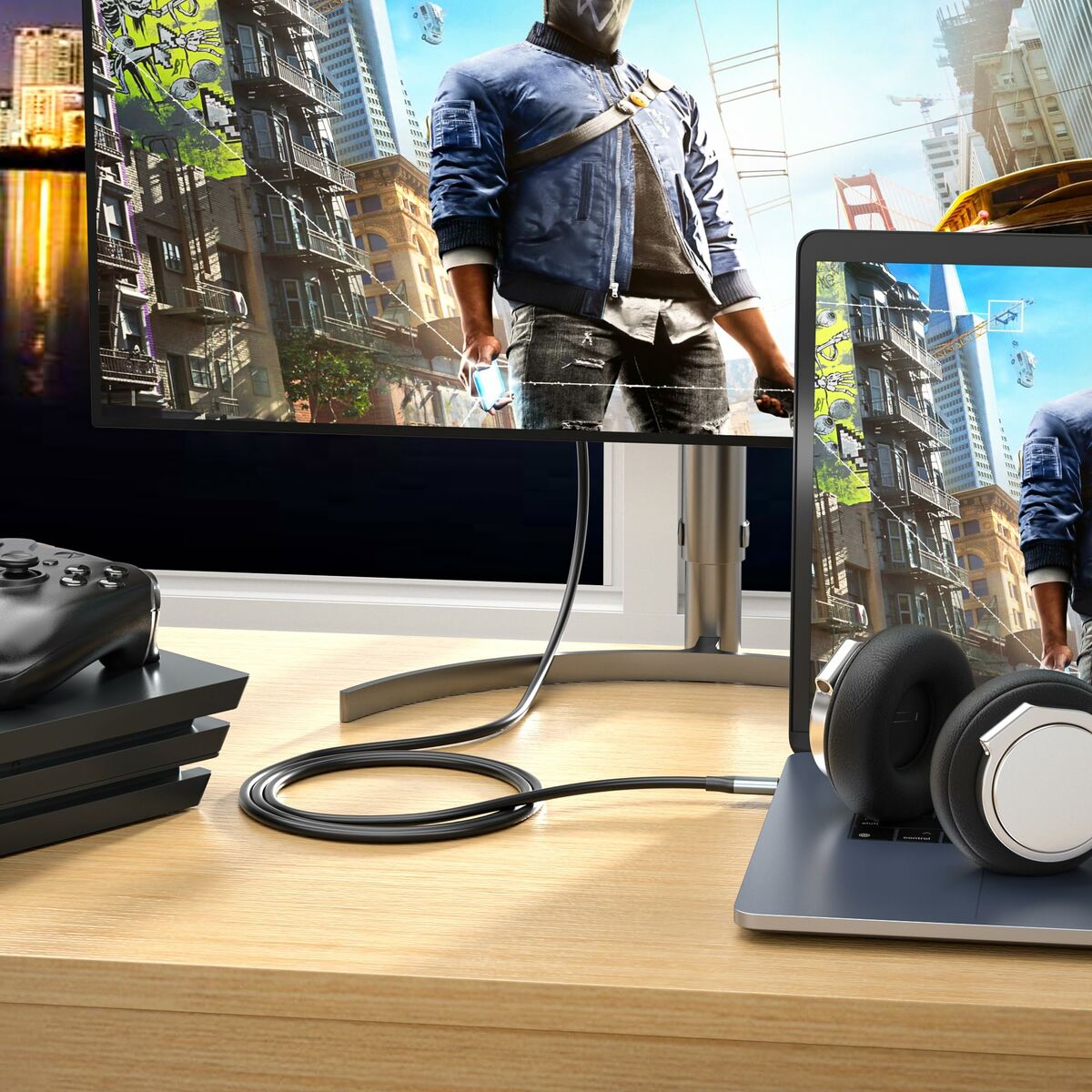 Καλώδιο USB-C σε HDMI Silver HT LOGAN Μαύρο