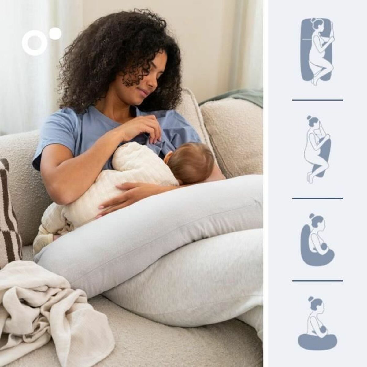 Breastfeeding Cushion Doomoo Γκρι XXL (x2) Breastfeeding Cushion Doomoo Γκρι XXL (x2)