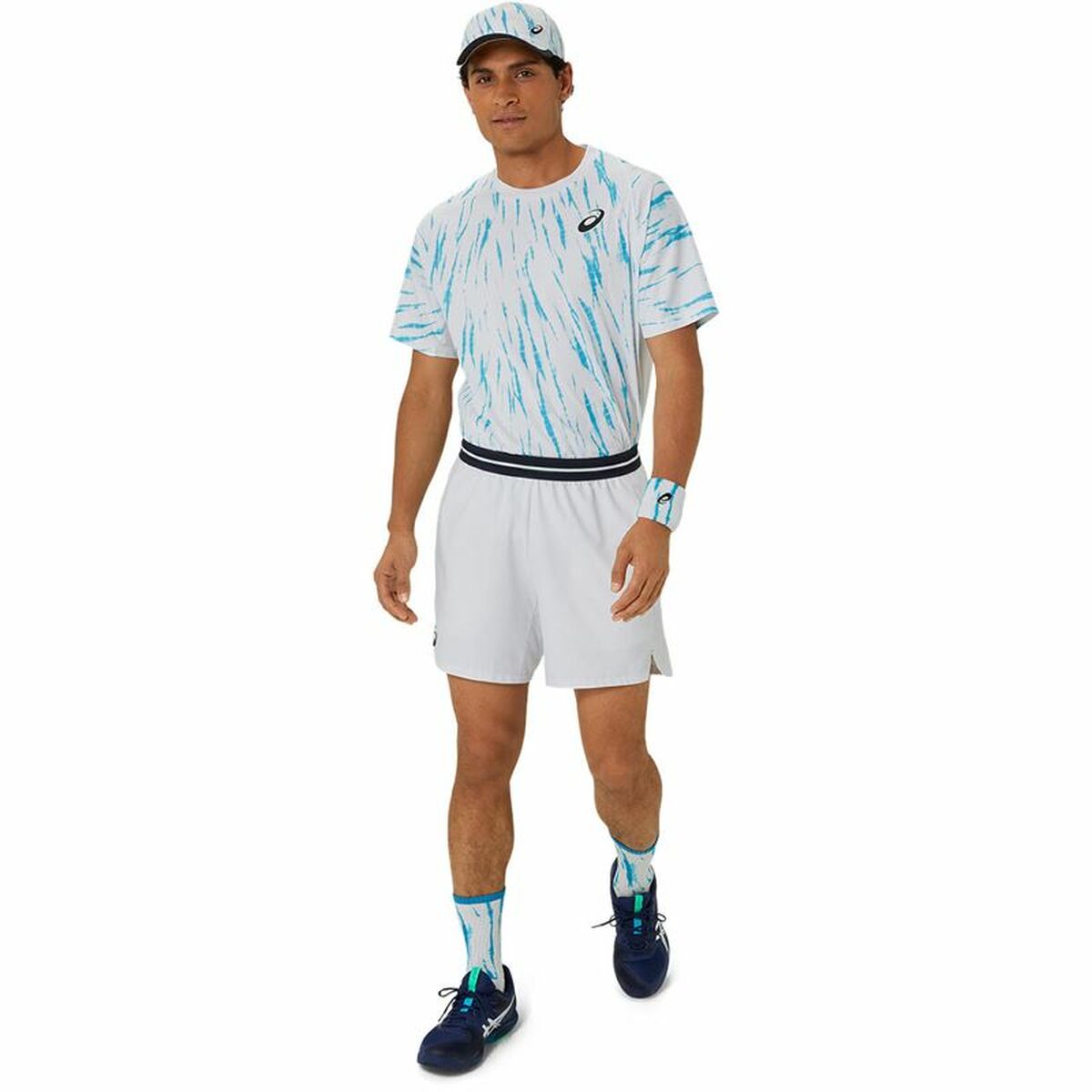 Kοντομάνικο Aθλητικό Mπλουζάκι Asics Game Ss Top Λευκό Ανοιχτό Μπλε Τένις Kοντομάνικο Aθλητικό Mπλουζάκι Asics Game Ss Top Λευκό Ανοιχτό Μπλε Τένις