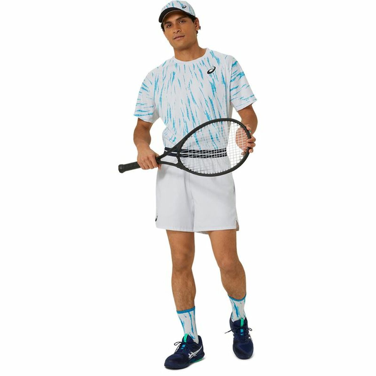 Kοντομάνικο Aθλητικό Mπλουζάκι Asics Game Ss Top Λευκό Ανοιχτό Μπλε Τένις Kοντομάνικο Aθλητικό Mπλουζάκι Asics Game Ss Top Λευκό Ανοιχτό Μπλε Τένις
