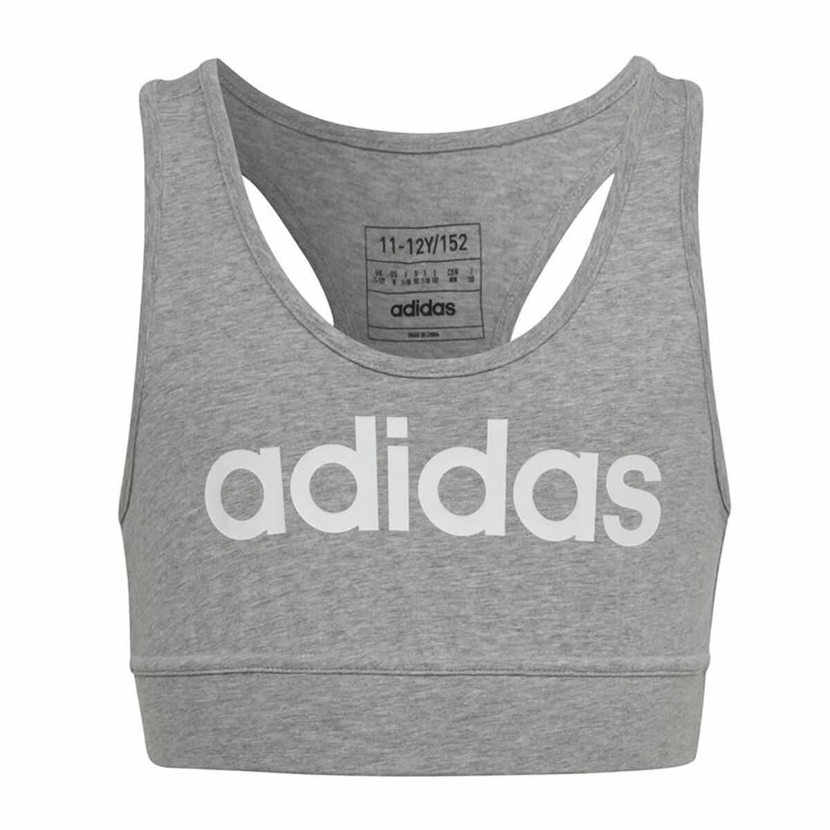 Αθλητικό σουτιέν Adidas Essentials Linear Logo Γκρι