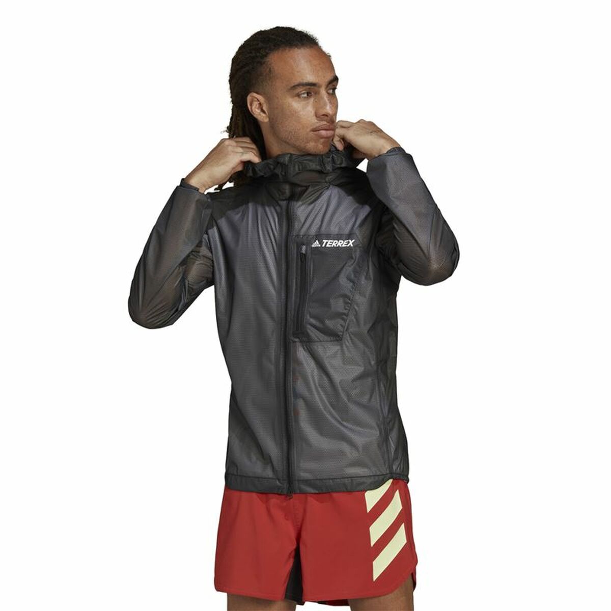 Ανδρικό Aθλητικό Mπουφάν Adidas Agr Rain J Μαύρο Ανδρικό Aθλητικό Mπουφάν Adidas Agr Rain J Μαύρο
