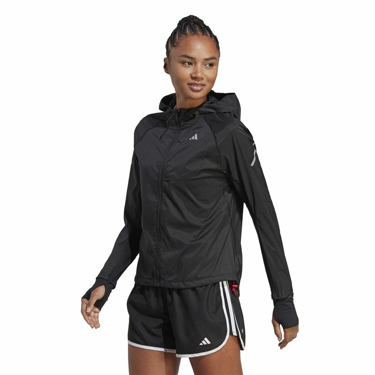 Aθλητικό Mπουφάν Adidas Fast Μαύρο Aθλητικό Mπουφάν Adidas Fast Μαύρο