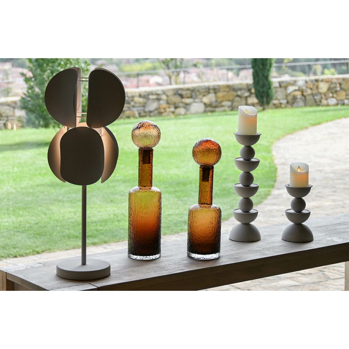 Βάζο Home ESPRIT Καφέ Κρυστάλλινο Σύγχρονη 12,5 X 12,5 X 50,5 cm Βάζο Home ESPRIT Καφέ Κρυστάλλινο Σύγχρονη 12,5 X 12,5 X 50,5 cm