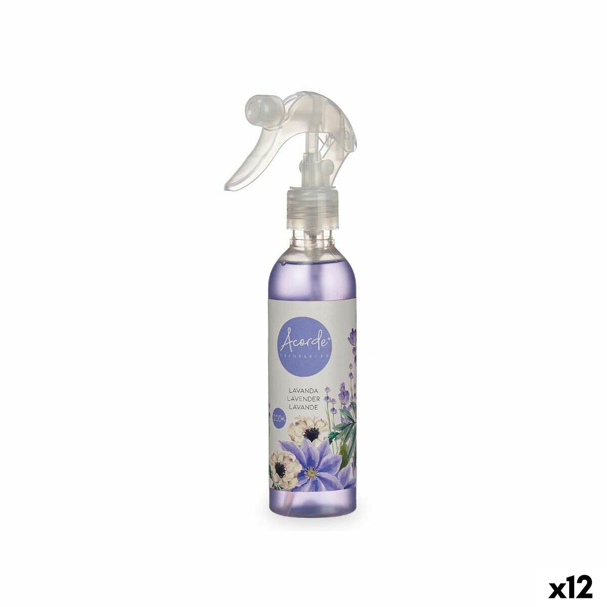 Αποσμητικό Χώρου Acorde Λεβάντα 200 ml (12 Μονάδες) Αποσμητικό Χώρου Acorde Λεβάντα 200 ml (12 Μονάδες)